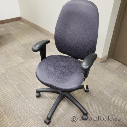 Grey Fabric Pattern Adjustable Office Chair